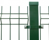 Столб мет с фланцем пп 60*40 Н-2500мм зеленый (4 отверстия) комплект с ПНД